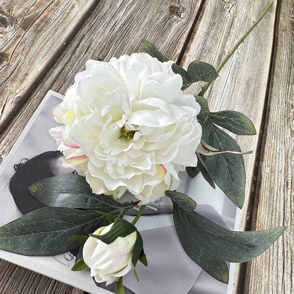 CL001033-European and American plum 2 head peony simulation flower wholesale home decoration pieces palace peony fake flower wedding photography decoration