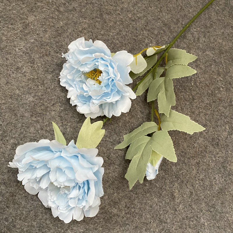 CL001034- 3 head peony simulation flower wholesale home decoration pieces palace peony fake flower wedding photography decoration