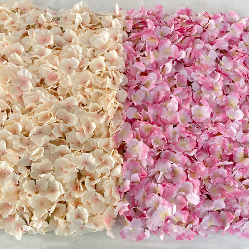 CL004001-Encrypted hydrangea petal flower row fence wedding interior decoration artificial simulation wedding decoration fake flower plant wall flower wall